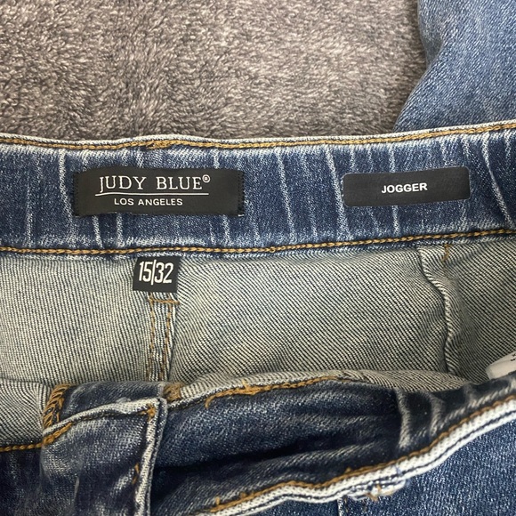 Judy Blue Jogger jeans with Cream Drawstring - Picture 2 of 3